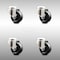 Service Caster 3 Inch 316SS Hard Rubber Wheel Swivel Bolt Hole Caster Set SCC-SS316BH20S314-HRS-4 - alternate 1